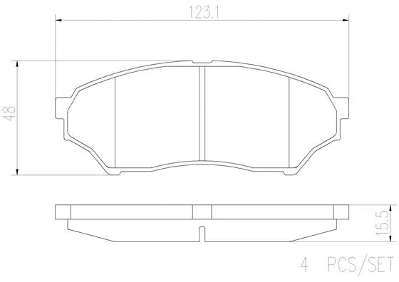 P54028N BREMBO Комплект тормозных колодок, дисковый тормоз (фото 1)