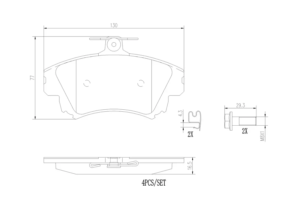 P54036N BREMBO Комплект тормозных колодок, дисковый тормоз (фото 1)