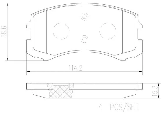 P54041N BREMBO Комплект тормозных колодок, дисковый тормоз (фото 1)