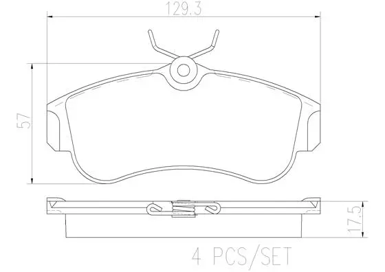 P56022N BREMBO Комплект тормозных колодок, дисковый тормоз (фото 1)