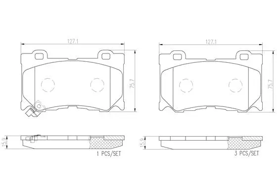 P56084N BREMBO Комплект тормозных колодок, дисковый тормоз (фото 1)