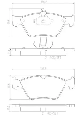 P59019N BREMBO Комплект тормозных колодок, дисковый тормоз (фото 1)