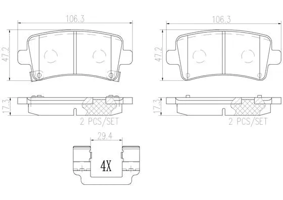 P59060N BREMBO Комплект тормозных колодок, дисковый тормоз (фото 1)