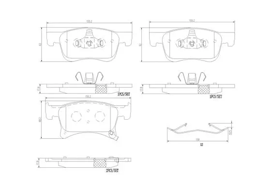 P59083N BREMBO Комплект тормозных колодок, дисковый тормоз (фото 1)