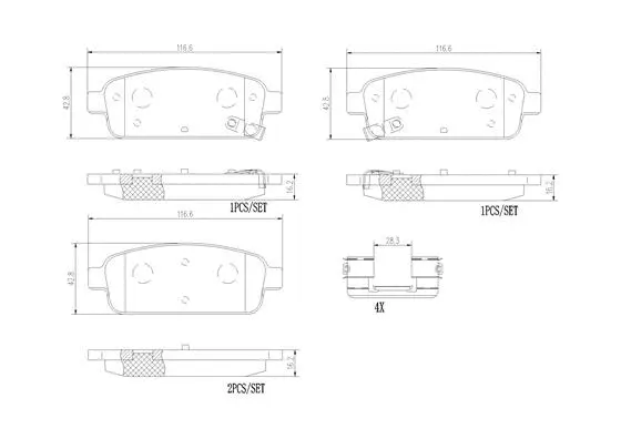 P59087N BREMBO Комплект тормозных колодок, дисковый тормоз (фото 1)