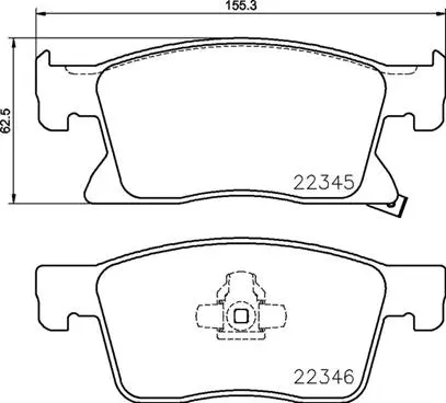 P59091N BREMBO Комплект тормозных колодок, дисковый тормоз (фото 1)