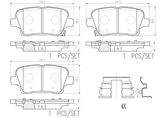 P59097N BREMBO Комплект тормозных колодок, дисковый тормоз (фото 1)