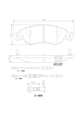 P61070N BREMBO Комплект тормозных колодок, дисковый тормоз (фото 1)