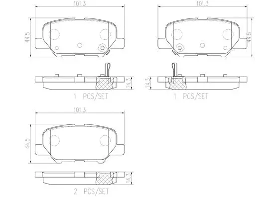 P61111N BREMBO Комплект тормозных колодок, дисковый тормоз (фото 1)