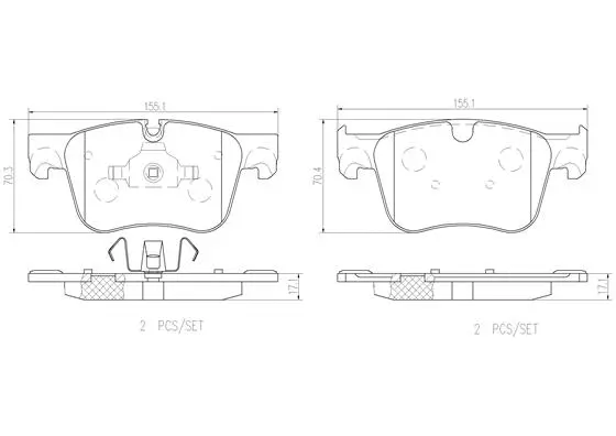 P61123N BREMBO Комплект тормозных колодок, дисковый тормоз (фото 1)