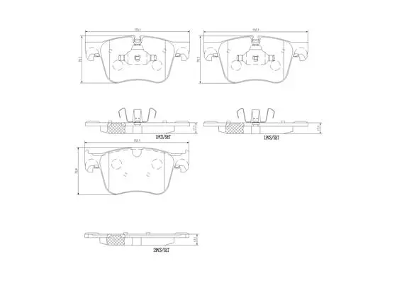 P61127N BREMBO Комплект тормозных колодок, дисковый тормоз (фото 1)