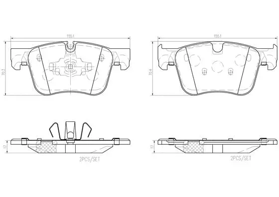 P61135N BREMBO Комплект тормозных колодок, дисковый тормоз (фото 1)