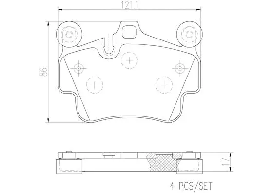 P65015N BREMBO Комплект тормозных колодок, дисковый тормоз (фото 1)