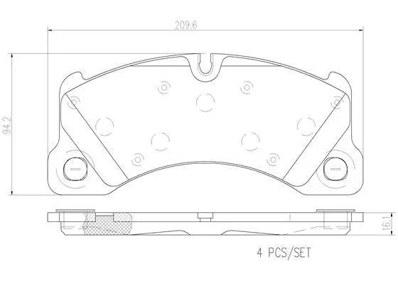 P65017N BREMBO Комплект тормозных колодок, дисковый тормоз (фото 1)