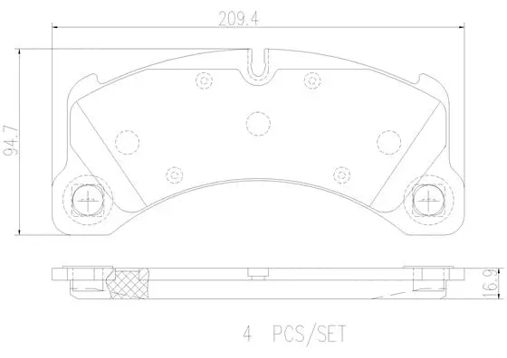 P65033N BREMBO Комплект тормозных колодок, дисковый тормоз (фото 1)