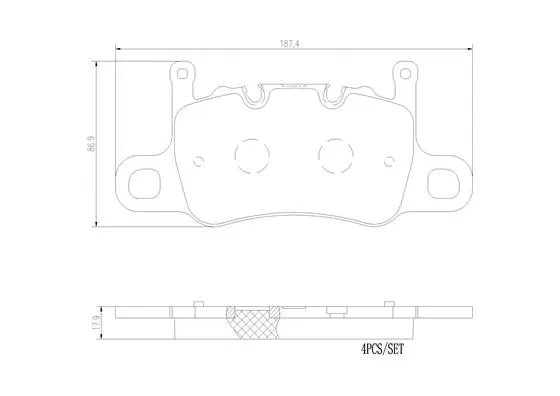 P65037N BREMBO Комплект тормозных колодок, дисковый тормоз (фото 1)