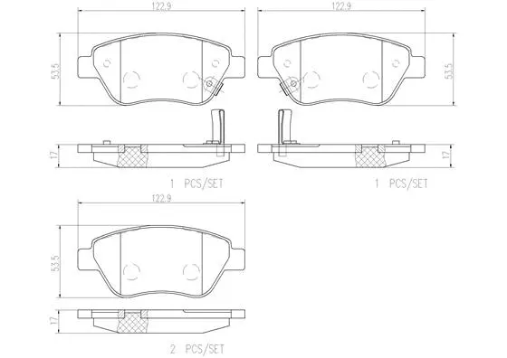 P66001N BREMBO Комплект тормозных колодок, дисковый тормоз (фото 1)