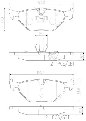 P71006N BREMBO Комплект тормозных колодок, дисковый тормоз (фото 1)