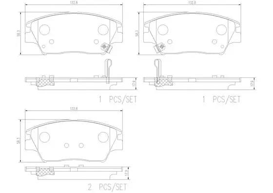 P77001N BREMBO Комплект тормозных колодок, дисковый тормоз (фото 1)