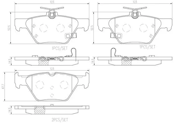 P78026N BREMBO Комплект тормозных колодок, дисковый тормоз (фото 1)