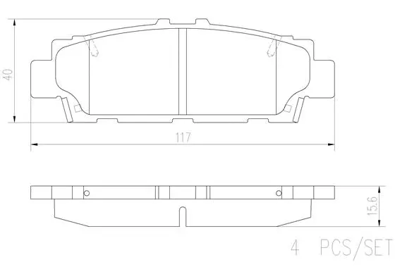 P83032N BREMBO Комплект тормозных колодок, дисковый тормоз (фото 1)