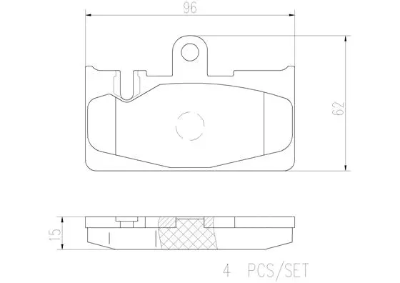 P83059N BREMBO Комплект тормозных колодок, дисковый тормоз (фото 1)