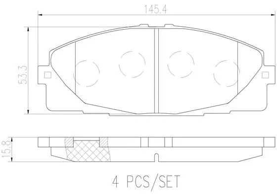 P83120N BREMBO Комплект тормозных колодок, дисковый тормоз (фото 1)