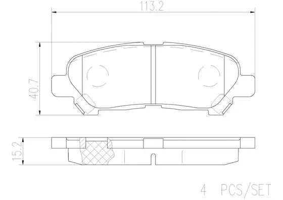 P83138N BREMBO Комплект тормозных колодок, дисковый тормоз (фото 1)