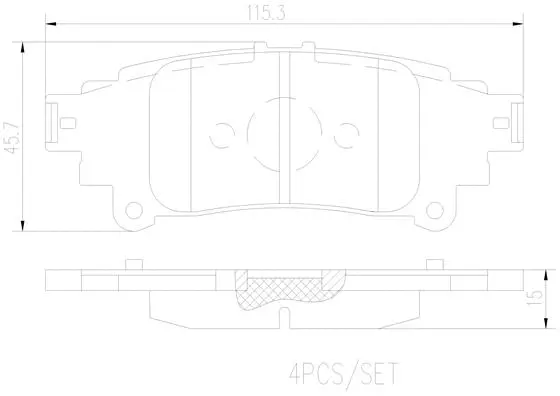 P83153N BREMBO Комплект тормозных колодок, дисковый тормоз (фото 1)