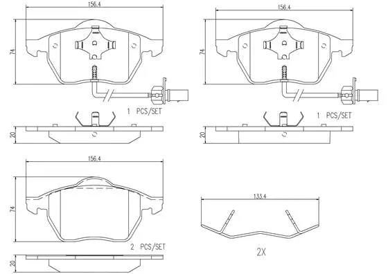 P85037N BREMBO Комплект тормозных колодок, дисковый тормоз (фото 1)