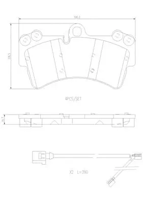 P85065N BREMBO Комплект тормозных колодок, дисковый тормоз (фото 1)