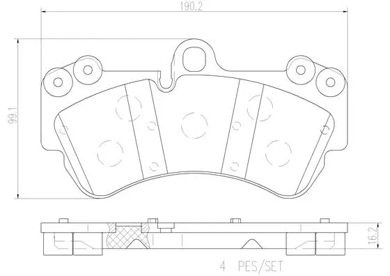 P85069N BREMBO Комплект тормозных колодок, дисковый тормоз (фото 1)