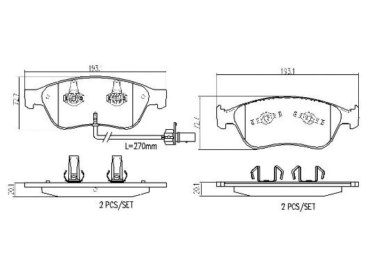 P85087N BREMBO Комплект тормозных колодок, дисковый тормоз (фото 1)