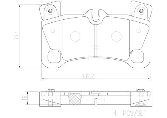 P85103N BREMBO Комплект тормозных колодок, дисковый тормоз (фото 1)