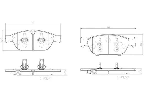 P85127N BREMBO Комплект тормозных колодок, дисковый тормоз (фото 1)