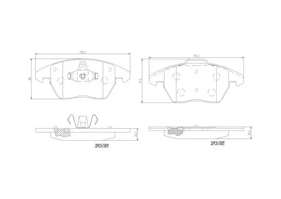 P85148N BREMBO Комплект тормозных колодок, дисковый тормоз (фото 1)