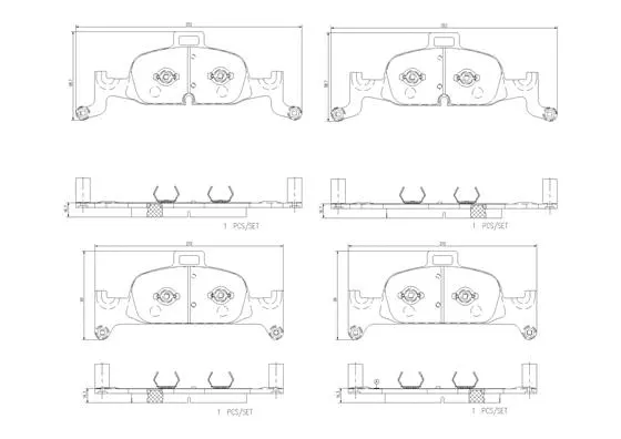 P85164N BREMBO Комплект тормозных колодок, дисковый тормоз (фото 1)