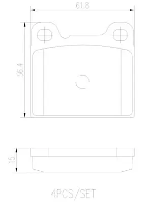 P86002N BREMBO Комплект тормозных колодок, дисковый тормоз (фото 1)