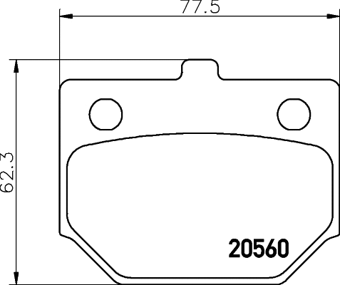 MDB1125 MINTEX Комплект тормозных колодок, дисковый тормоз (фото 1)
