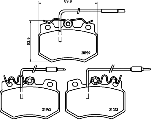 MDB1327 MINTEX Комплект тормозных колодок, дисковый тормоз (фото 1)