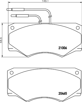 MDB1340 MINTEX Комплект тормозных колодок, дисковый тормоз (фото 1)