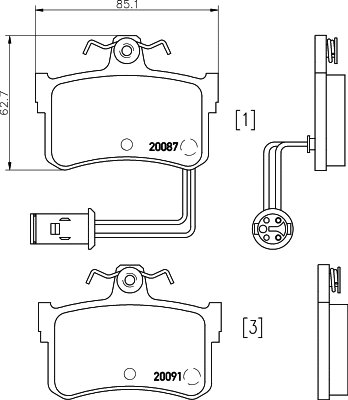 MDB1343 MINTEX Комплект тормозных колодок, дисковый тормоз (фото 1)