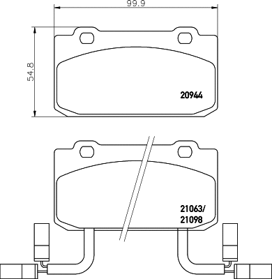 MDB1357 MINTEX Комплект тормозных колодок, дисковый тормоз (фото 1)