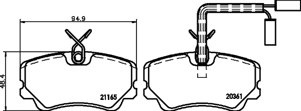 MDB1403 MINTEX Комплект тормозных колодок, дисковый тормоз (фото 1)