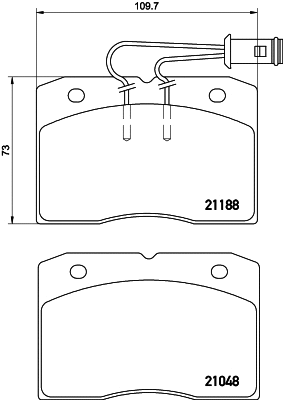 MDB1524 MINTEX Комплект тормозных колодок, дисковый тормоз (фото 1)