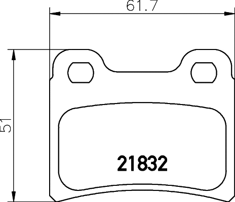 MDB1554 MINTEX Комплект тормозных колодок, дисковый тормоз (фото 1)