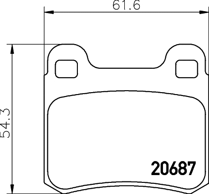 MDB1560 MINTEX Комплект тормозных колодок, дисковый тормоз (фото 1)