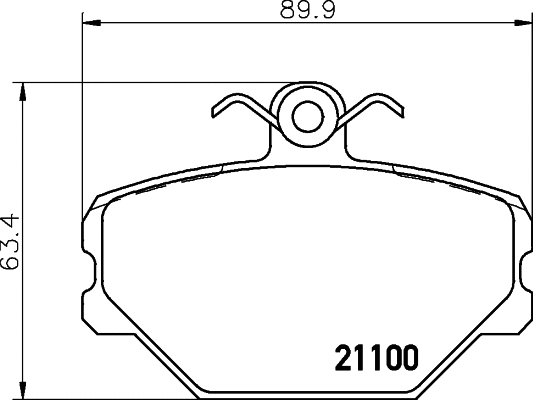 MDB1606 MINTEX Комплект тормозных колодок, дисковый тормоз (фото 1)
