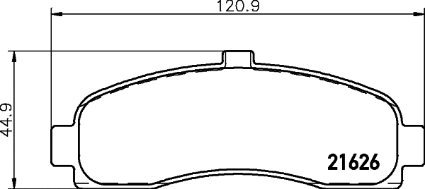 MDB1623 MINTEX Комплект тормозных колодок, дисковый тормоз (фото 1)