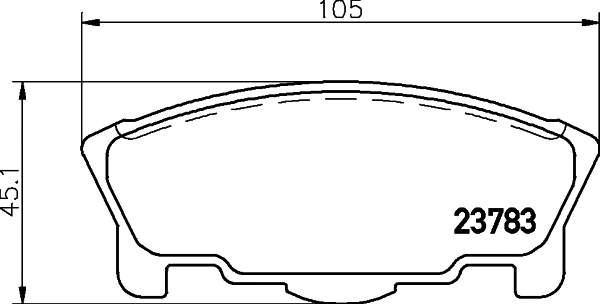 MDB1857 MINTEX Комплект тормозных колодок, дисковый тормоз (фото 1)